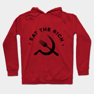 Eat the Rich Fork and Sickle Hoodie